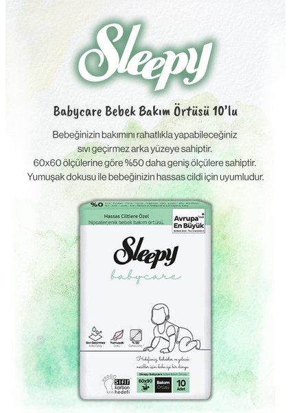 2'li Sleepy Babycare Bebek Bakım Örtüsü 10'lu ve Rosie Pamuk Hediye fiyatları