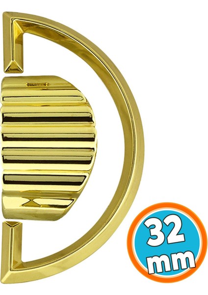 Mobilya Mutfak Çekmece Dolap Dolabı Kapak Kulpu Kulpları Kulbu Plastik Gold Desenli Kulp