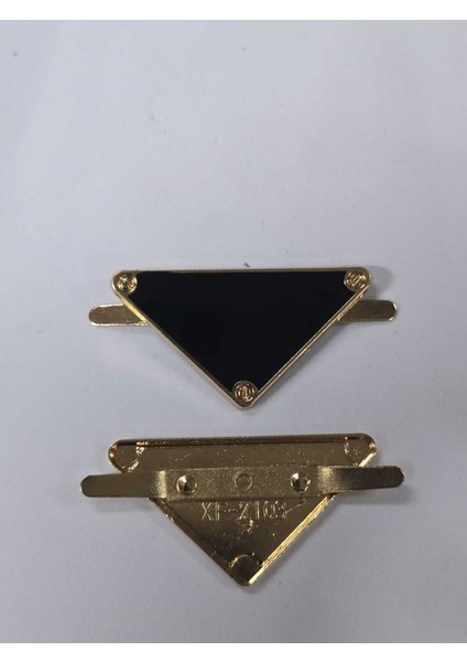 Üçgen Çanta Plakası Çanta Süsü Mineli 5 Adet