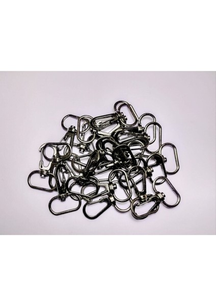 50 Adet Füme Renk Metal Makrome Anahtarlık Halkası