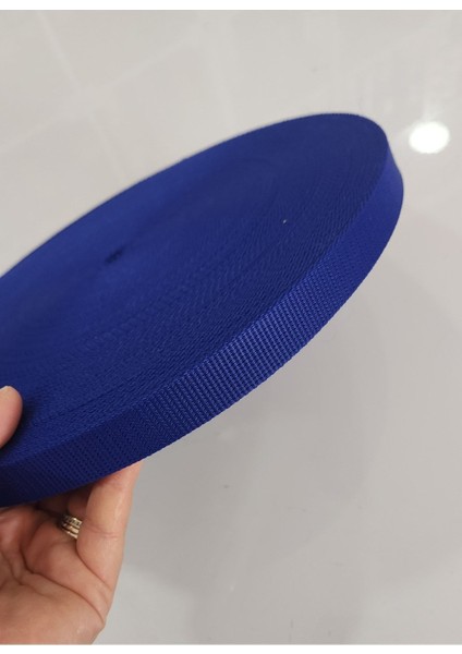 Şerit Kolon Polyester Çanta Askısı 2 cm -Saks Mavi 2 Metre