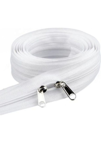 30 Metre Beyaz Fermuar 60 Başlık