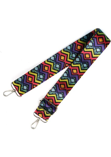 Kumaş Çanta Sapı Ayarlanabilir Polyester Parlak Desenli Çapraz Askı Model