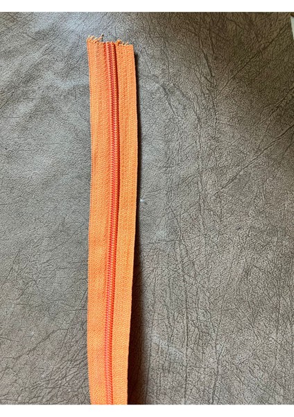 10 Metre Turuncu Fermuar 20 Başlık Takılı