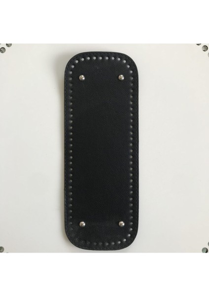 Siyah Suni Deri Örgü Çanta Tabanı 12X32CM