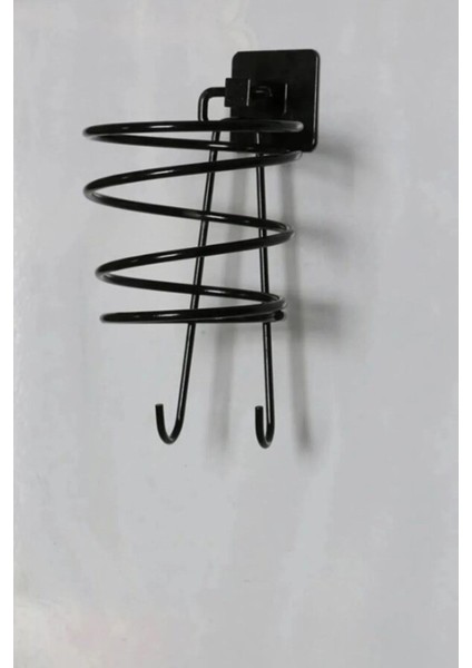 Siyah Fön Makinesi Askısı, Yapışkanlı ve Vidalı, Pratik ve Güvenli Kullanım fiyatları