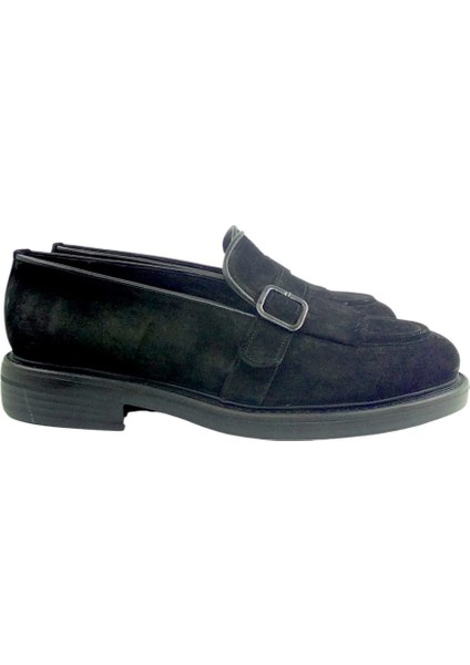 Erkek Günlük Siyah Süet Püsküllü 420525PTY9662