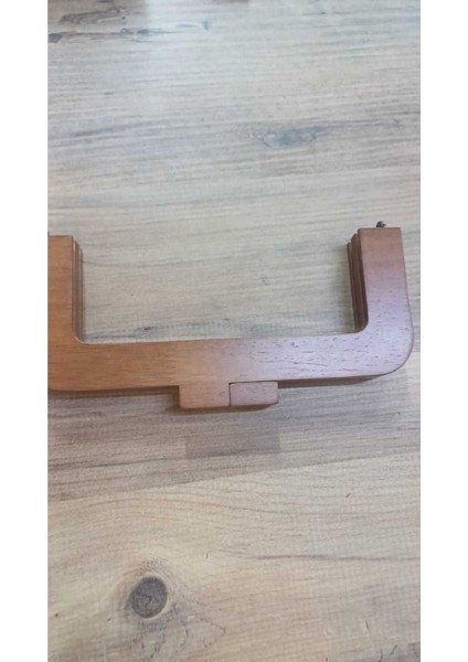 Çanta Aksesuar 20 cm Kare Başlıklı Ahşap Burs