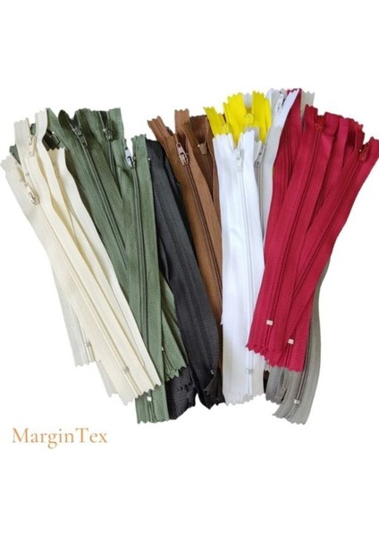 Naylon Pantolon Fermuarı 18 cm Tip 5 ( 50 Adet- Karışık Renk )