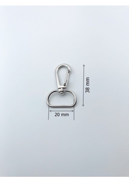 2 cm Telli Kanca 50 Adet Gümüş Renk Anahtarlık Çanta Klipsi Aparat Kanca Aksesuar Malzeme Metal