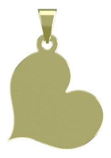 14 Ayar Altın Kalp Kolye Ucu 0.5 Gr, KC17543 Kodlu