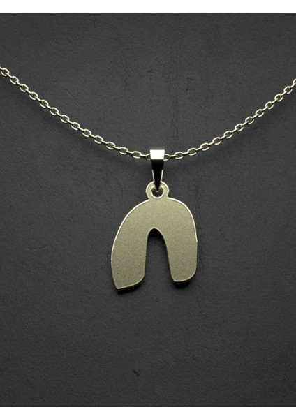 14 Ayar Altın Yarım Daire Kolye Ucu 0.5 Gr, KC12629 Kodlu