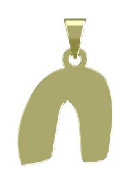 14 Ayar Altın Yarım Daire Kolye Ucu 0.5 Gr, KC12629 Kodlu