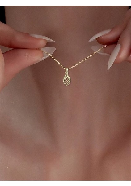 14 Ayar Altın Gözyaşı Damlası Kolye Ucu 0.5 Gr, KC12398 Kodlu