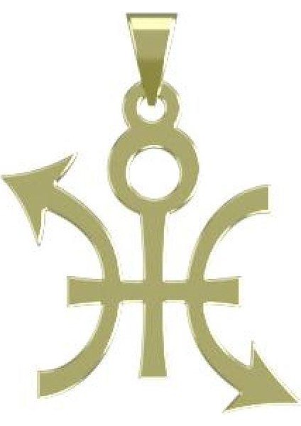 14 Ayar Altın Geometrik Kolye Ucu 0.5 Gr, KC16249 Kodlu