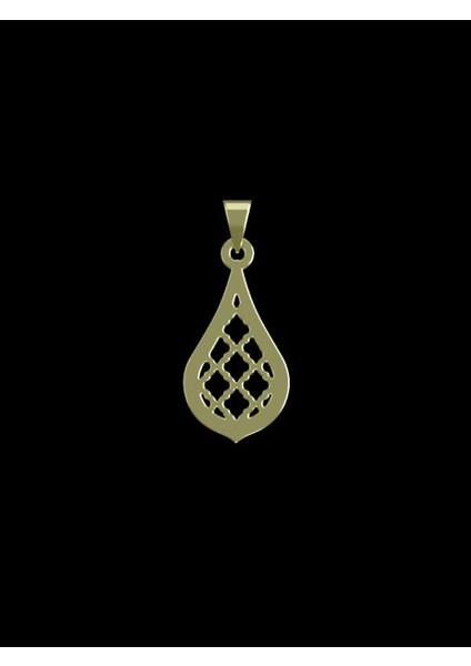 14 Ayar Altın Gözyaşı Damlası Kolye Ucu 0.5 Gr, KC11319 Kodlu