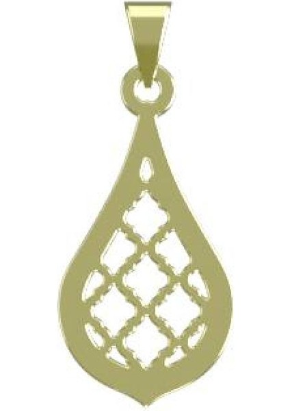 14 Ayar Altın Gözyaşı Damlası Kolye Ucu 0.5 Gr, KC11319 Kodlu