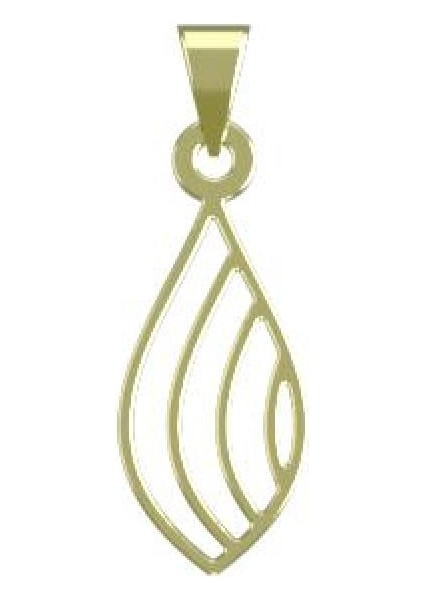 14 Ayar Altın Gözyaşı Damlası Kolye Ucu 0.5 Gr, KC11520 Kodlu