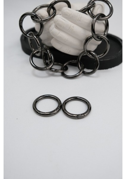 2 Adet Yaylı Çanta Askısı Halkası 3.5 cm 1 Çift