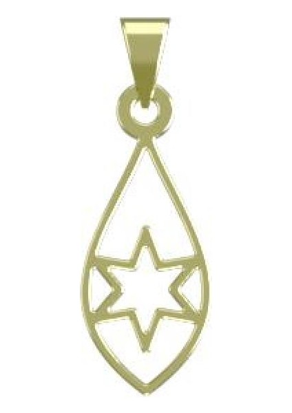 14 Ayar Altın Yıldız Kolye Ucu 0.5 Gr, KC11506 Kodlu