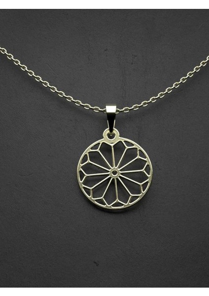 14 Ayar Altın Daire Kolye Ucu 0.5 Gr, KC11852 Kodlu