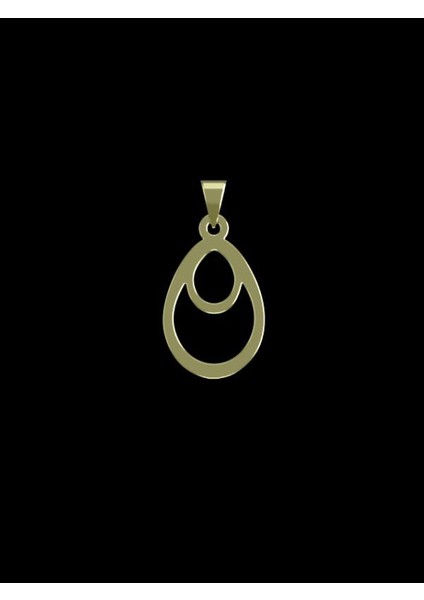 14 Ayar Altın Gözyaşı Damlası Kolye Ucu 0.5 Gr, KC11782 Kodlu