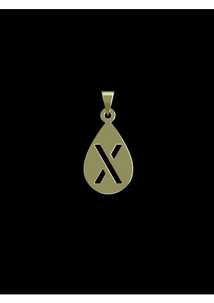 14 Ayar Altın x Harfi Kolye Ucu 0.5 Gr, KC12513 Kodlu