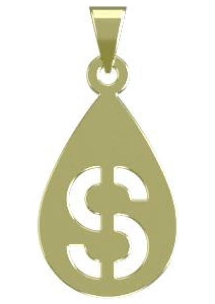 14 Ayar Altın S Harfi Kolye Ucu 0.5 Gr, KC12517 Kodlu