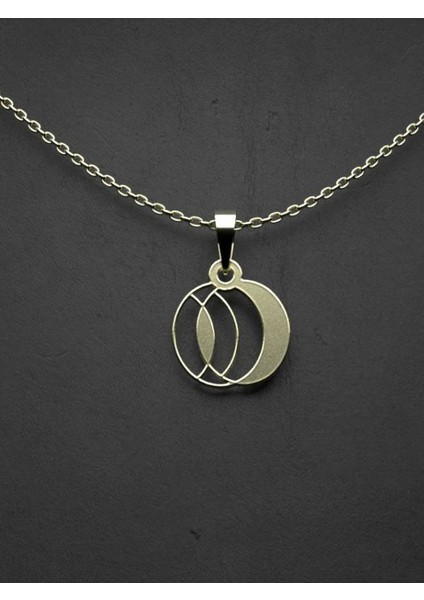 14 Ayar Altın Daire Kolye Ucu 0.5 Gr, KC10175 Kodlu