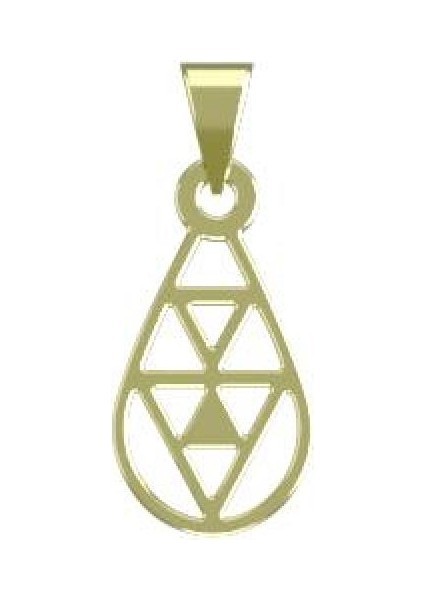 14 Ayar Altın Gözyaşı Damlası Kolye Ucu 0.5 Gr, KC10303 Kodlu