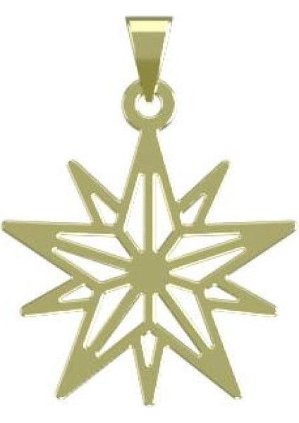 14 Ayar Altın Yıldız Kolye Ucu 0.5 Gr, KC15434 Kodlu