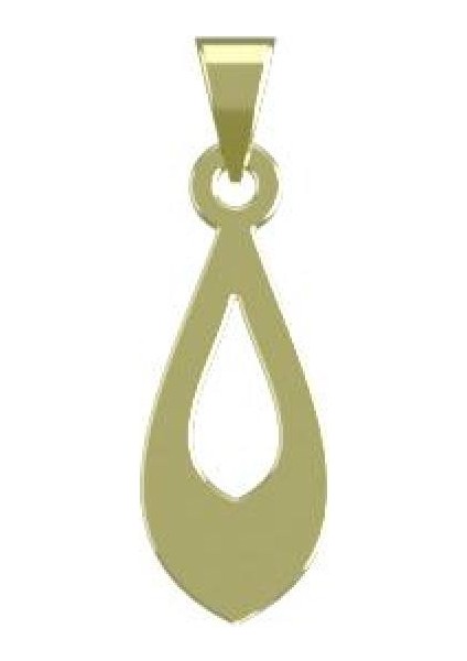 14 Ayar Altın Gözyaşı Damlası Kolye Ucu 0.5 Gr, KC12362 Kodlu