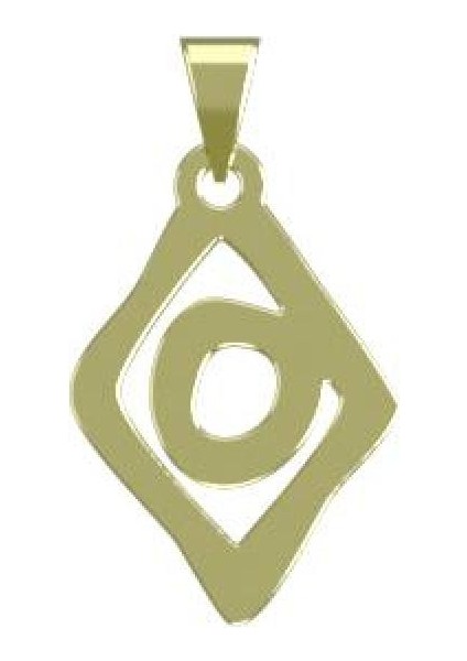 14 Ayar Altın Geometrik Kolye Ucu 0.5 Gr, KC16089 Kodlu