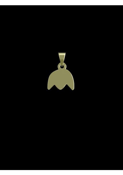 14 Ayar Altın Çiçek Kolye Ucu 0.5 Gr, KC12643 Kodlu