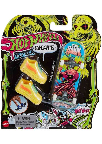 HPG21 Hot Wheels Skate Neon Temalı Parmak Kaykay ve Ayakkabı Paketleri