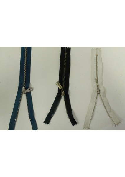 18 cm Metal Diş Siyah Kot Fermuar 5 Adet