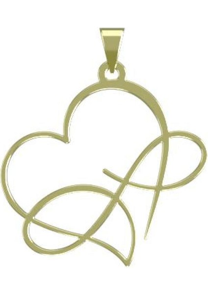 14 Ayar Altın Kalp Kolye Ucu 0.5 Gr, KC17662 Kodlu