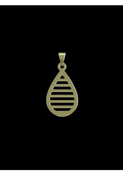 14 Ayar Altın Gözyaşı Damlası Kolye Ucu 0.5 Gr, KC11330 Kodlu