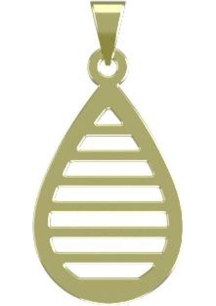 14 Ayar Altın Gözyaşı Damlası Kolye Ucu 0.5 Gr, KC11330 Kodlu