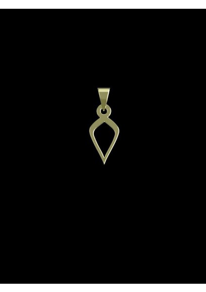 14 Ayar Altın Gözyaşı Damlası Kolye Ucu 0.5 Gr, KC13966 Kodlu