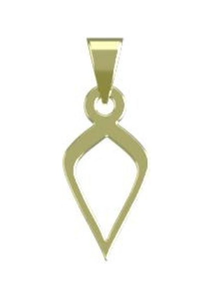 14 Ayar Altın Gözyaşı Damlası Kolye Ucu 0.5 Gr, KC13966 Kodlu