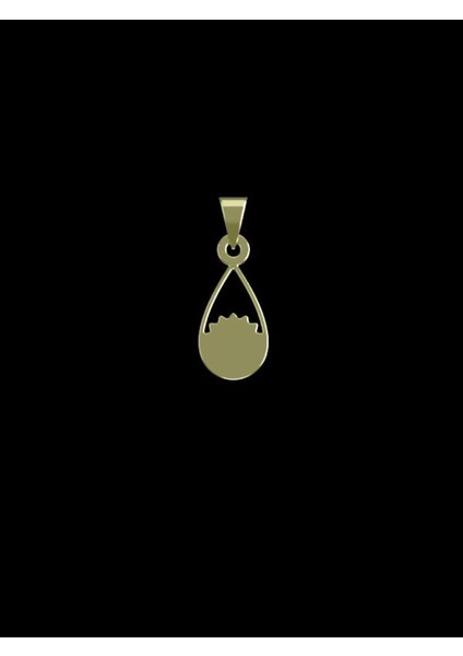 14 Ayar Altın Gözyaşı Damlası Kolye Ucu 0.5 Gr, KC10748 Kodlu
