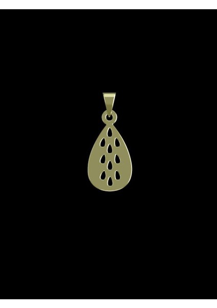 14 Ayar Altın Gözyaşı Damlası Kolye Ucu 0.5 Gr, KC12778 Kodlu
