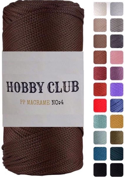 5 Adet Premium 200 gr Polyester Makrome Ipi Koyu Kahve 2 mm - 230 M Supla Ip ve Çanta Ipliği