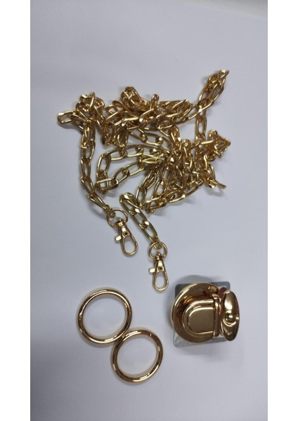 Çanta Zincir Set Altın