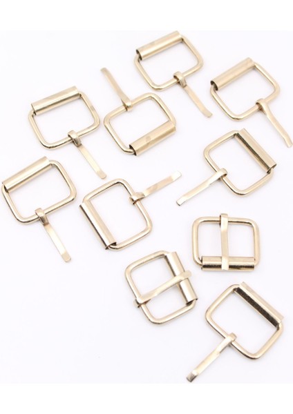 10 Adet 2,5 cm Makaralı Toka Light Gold