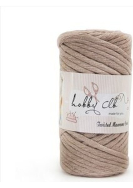 Taranan Makrome Ipi Sütlü Kahve 3mm