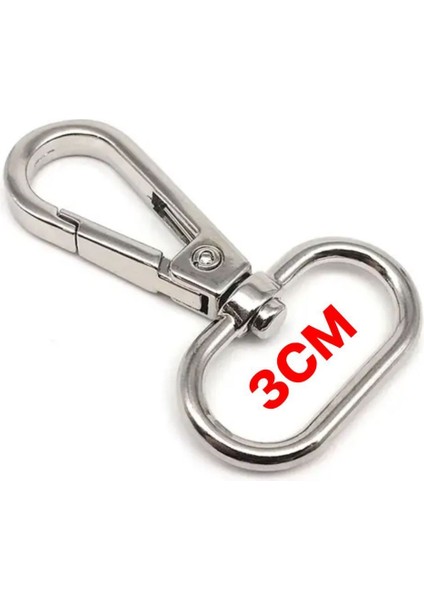3 cm Çanta Aksesuar Klips Papağan 5 Adet - Metal Aksesuar