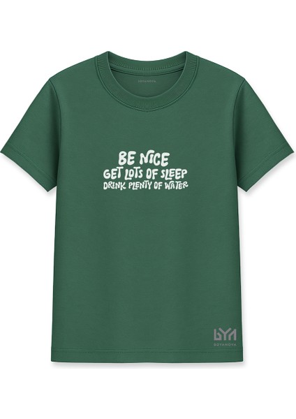 Be Nice Kadın Basic Yeşil Tişört