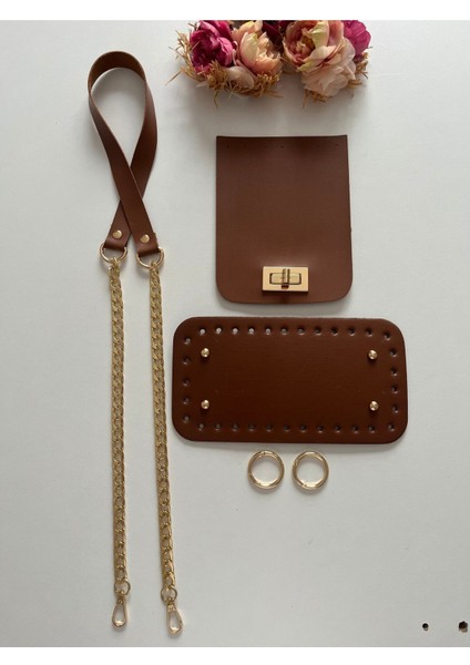 Örgü Çanta Suni Derili Askı , Kapak ,taban Kiti